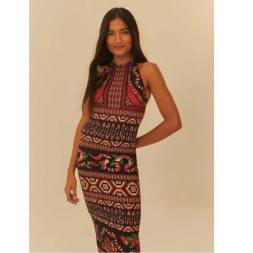 Farm Rio Midi Dress Guaraná